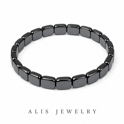 bracelet perles hématite homme