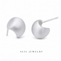boucles d'oreilles givrées argent 925 - Alis Jewelry - fond blanc