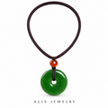 Collier pendentif jade naturel - Alis Jewelry - fond blanc