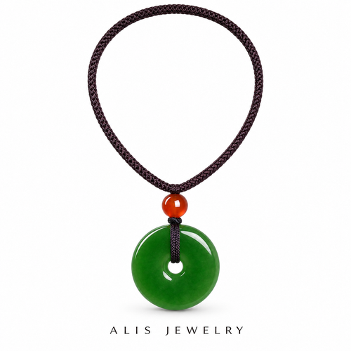 Collier pendentif jade naturel