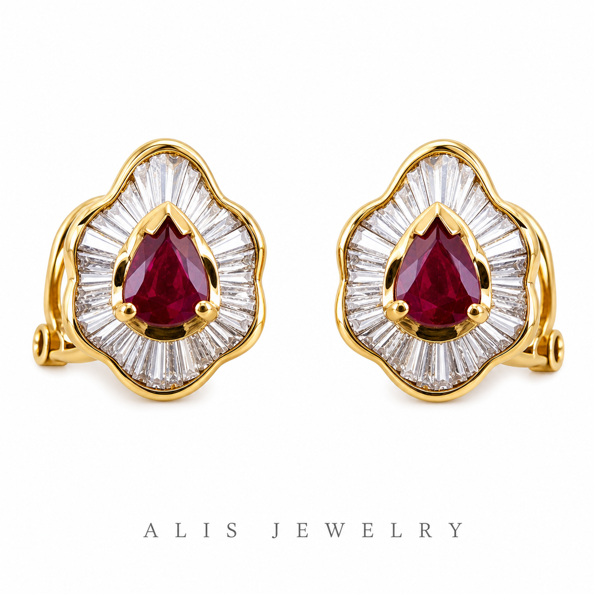 boucles d'oreilles cristal vintage scintillant - Alis Jewelry - fond blanc