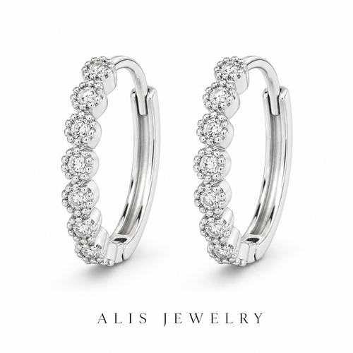 boucles d'oreilles zircon vintage