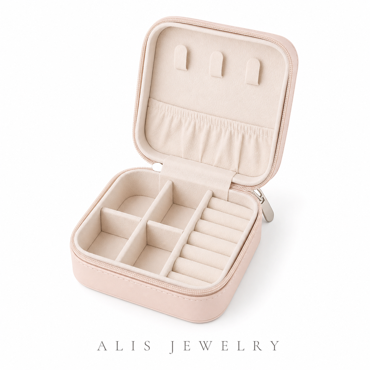 Boîte à bijoux de voyage - Alis Jewelry - fond blanc