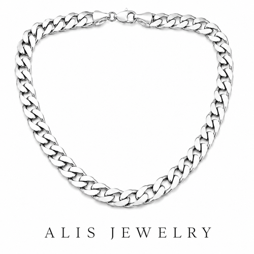 Chaîne argent 925 unisexe 6mm - Alis Jewelry - fond blanc