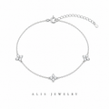 Bracelet trèfle argent - Alis Jewelry - fond blanc