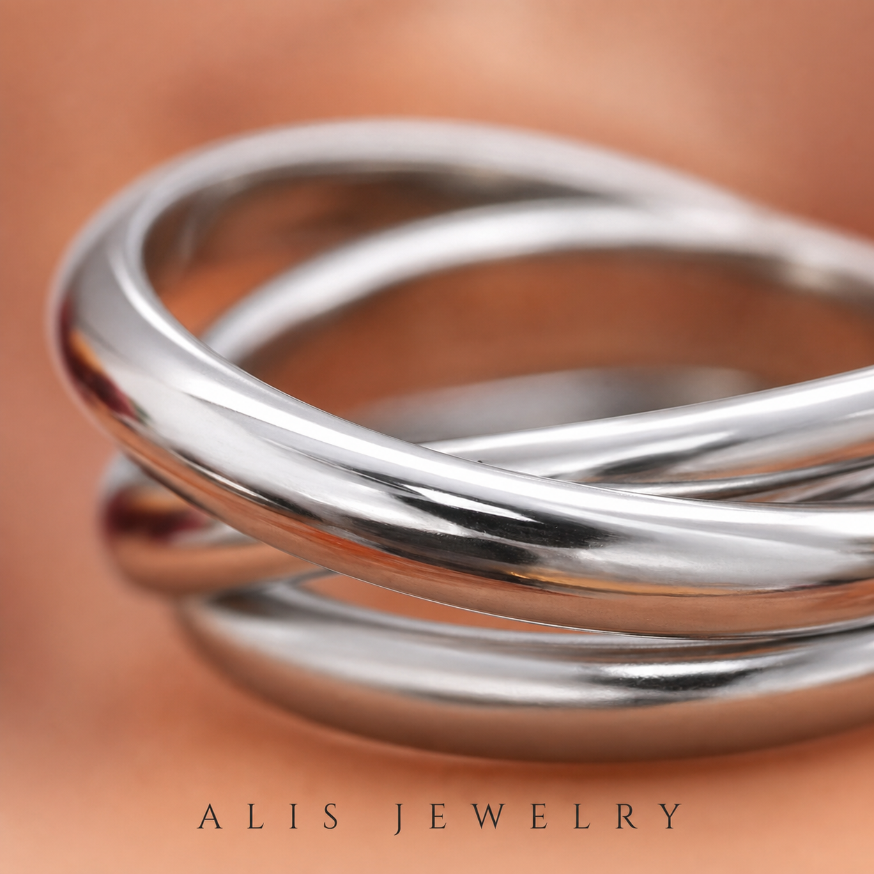 Bague trilogie argent 925 - Alis Jewelry - gros plan / zoom