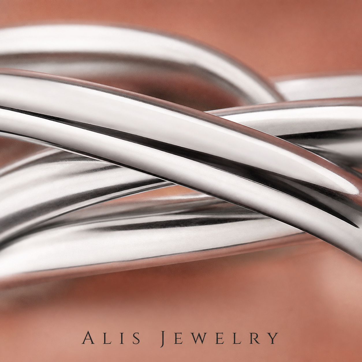 Bague trois anneaux ronds empilables argent 925 - Alis Jewelry - gros plan / zoom