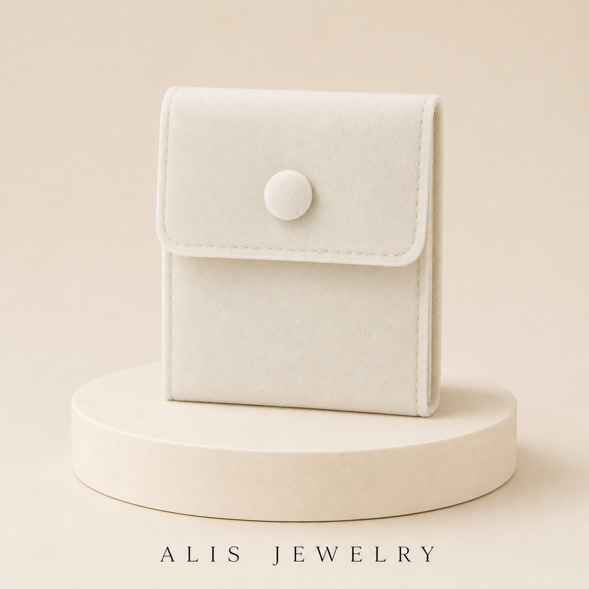 Pochette cadeau velours - Alis Jewelry - sur support minéral