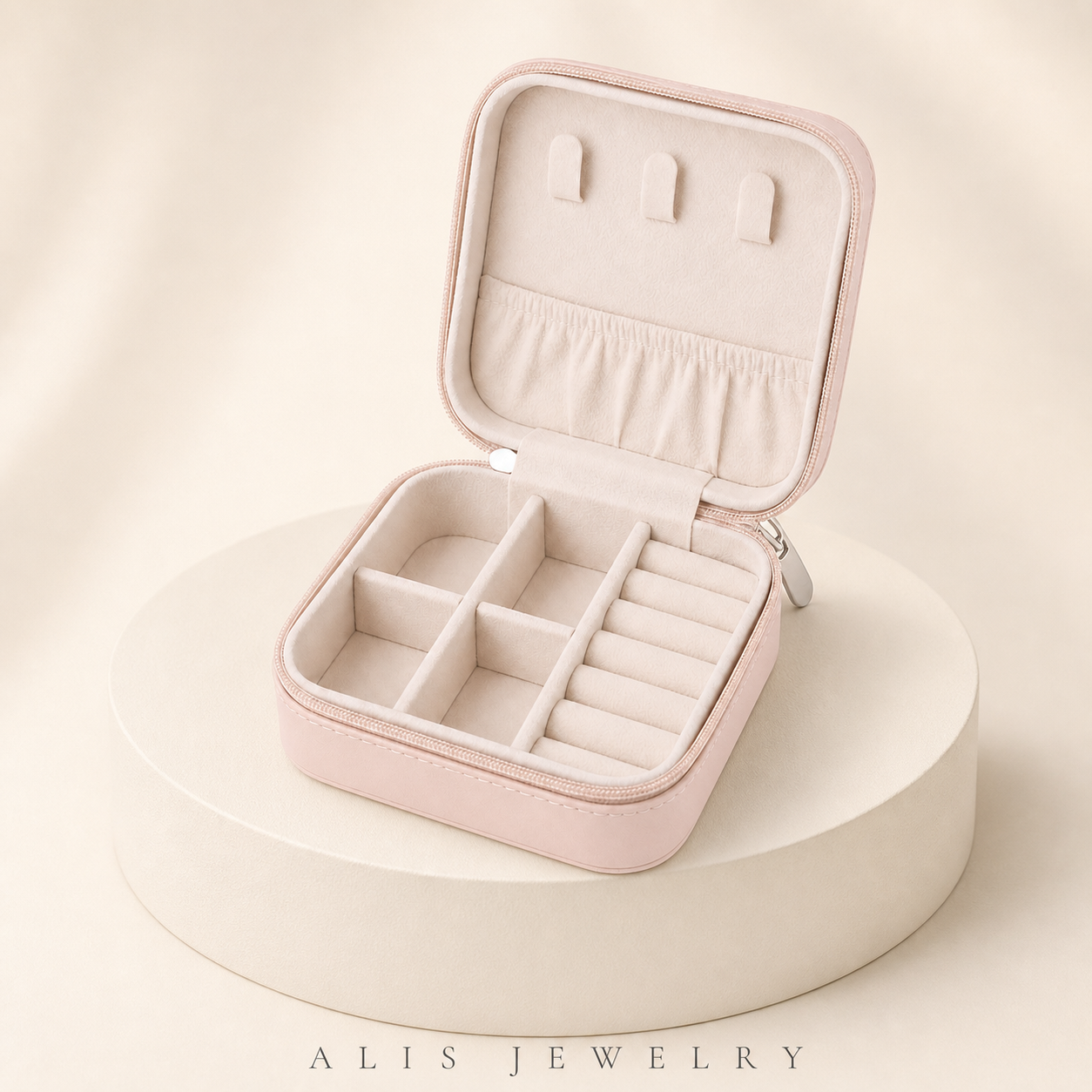 Boîte à bijoux de voyage - Alis Jewelry - sur support minéral