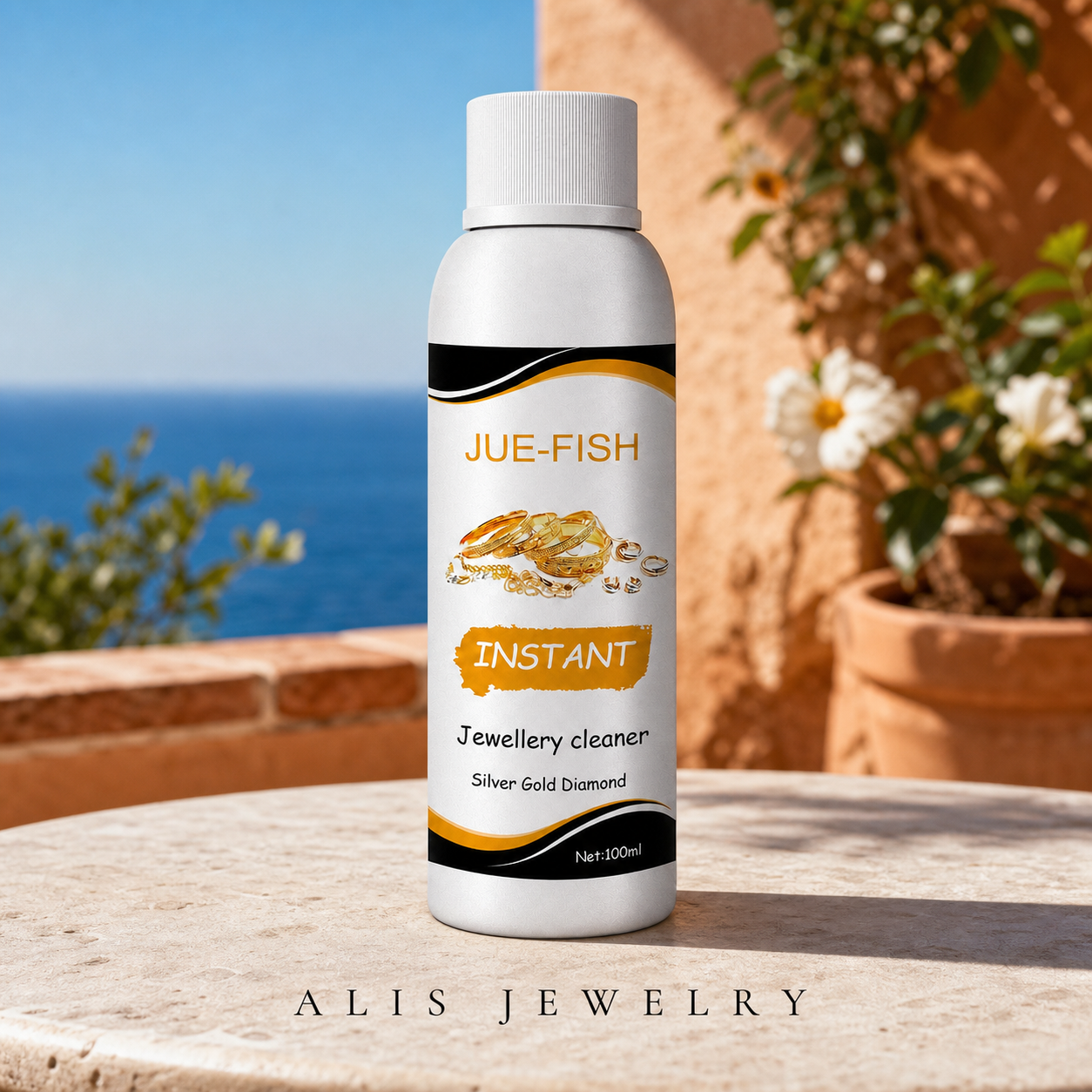 Liquide nettoyant bijoux ultrasons - Alis Jewelry - réseaux sociaux