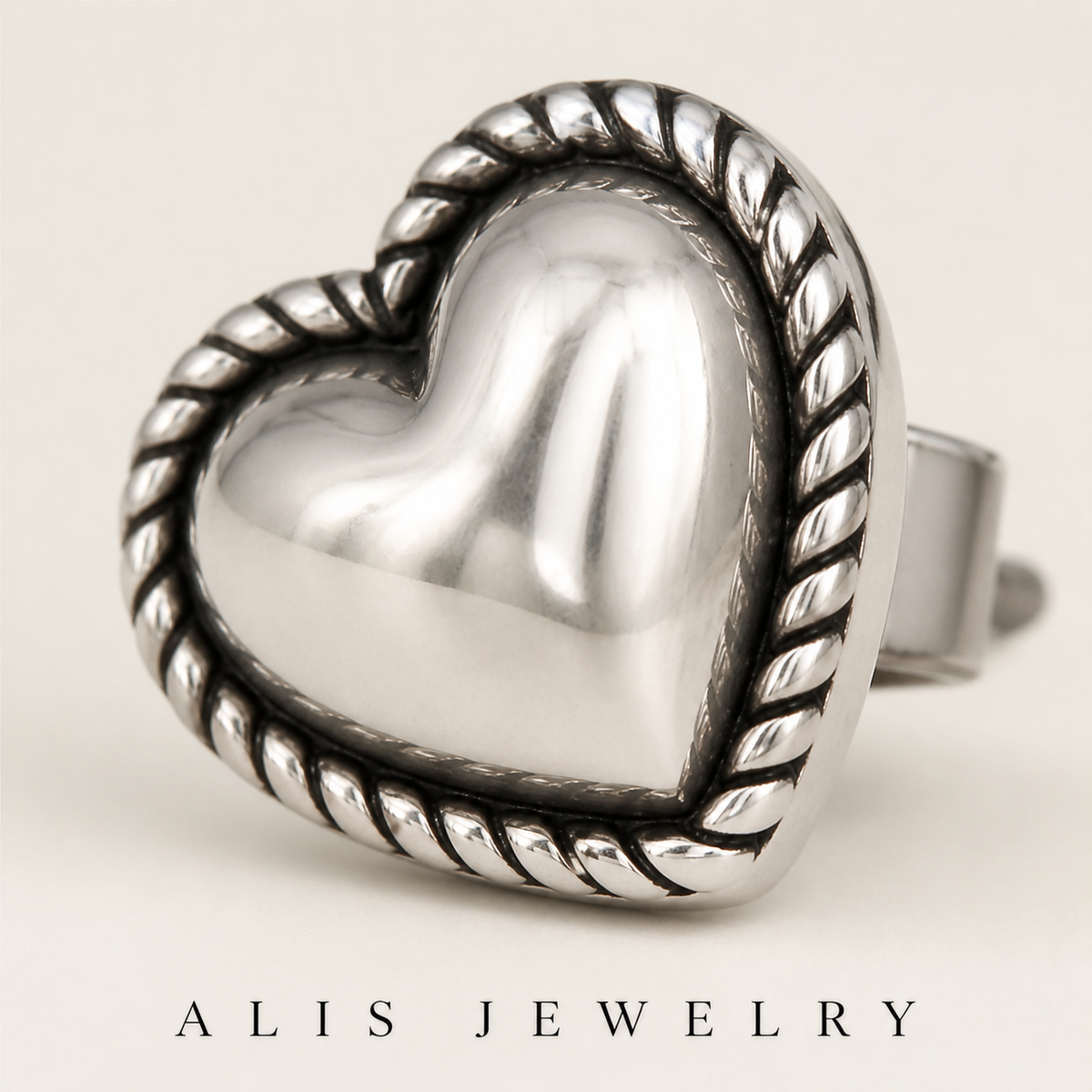 Boucles d'oreilles cœur argent 925 - Alis Jewelry - gros plan / zoom