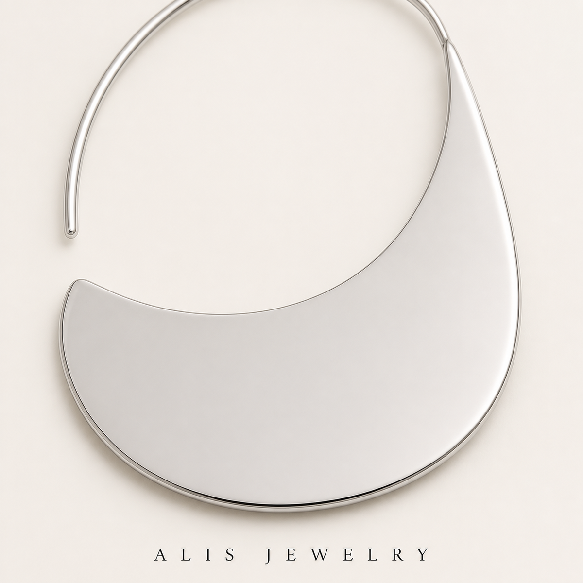 Créoles oversize argent 925 - Alis Jewelry - gros plan / zoom