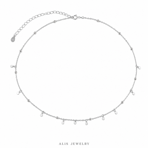 Collier pampilles argent - Alis Jewelry - fond blanc