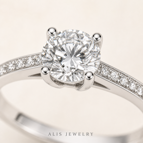 bague argent 925 zircon - Alis Jewelry - gros plan / zoom