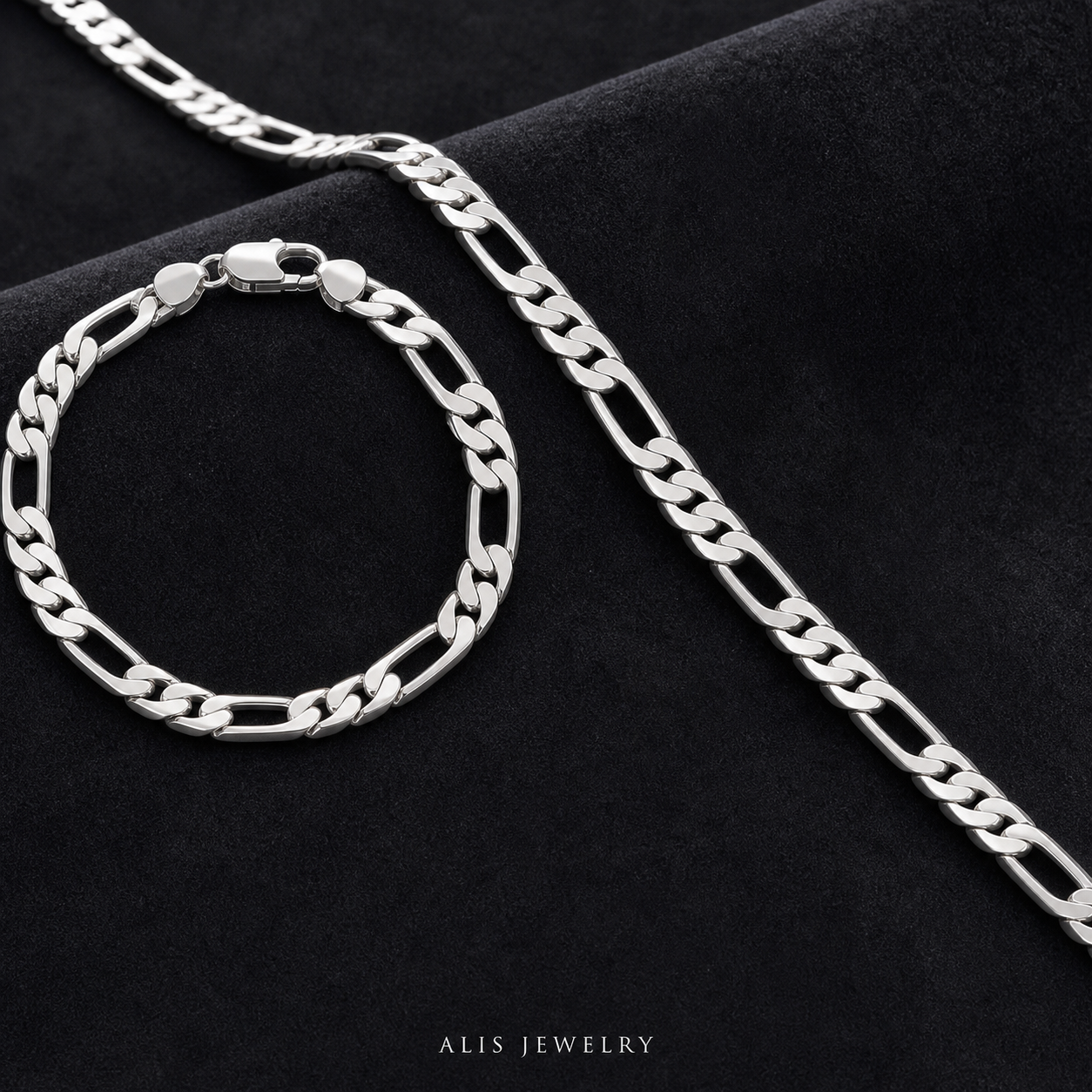 Parure chaîne argent 925 - Alis Jewelry - gros plan / zoom