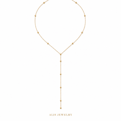 Collier lariat doré