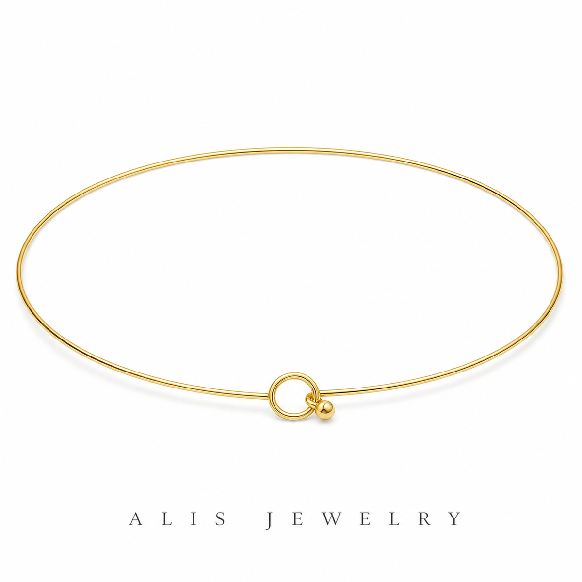 Collier ras-de-cou ajustable acier 316L - Alis Jewelry - fond blanc