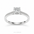 Bague argent 925 zircon - Alis Jewelry - fond blanc