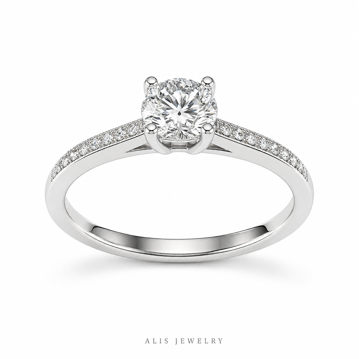Bague argent 925 zircon - Alis Jewelry - fond blanc
