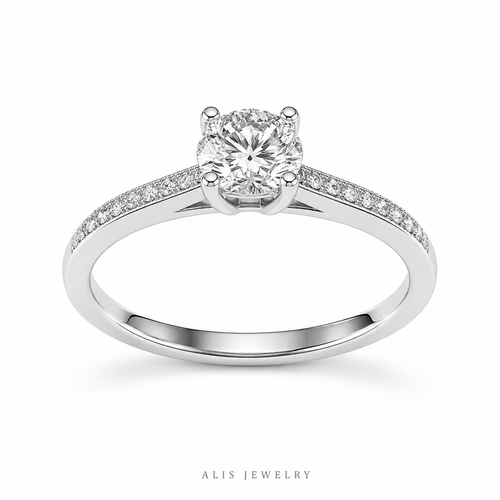 Bague argent 925 zircon - Alis Jewelry - fond blanc