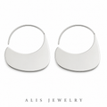 Créoles oversize argent 925 - Alis Jewelry - fond blanc