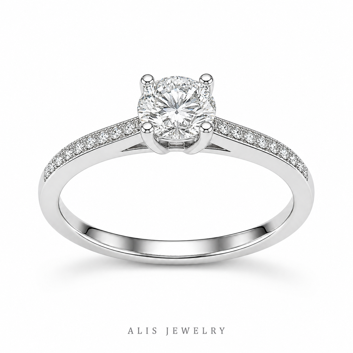 bague argent 925 zircon - Alis Jewelry - fond blanc