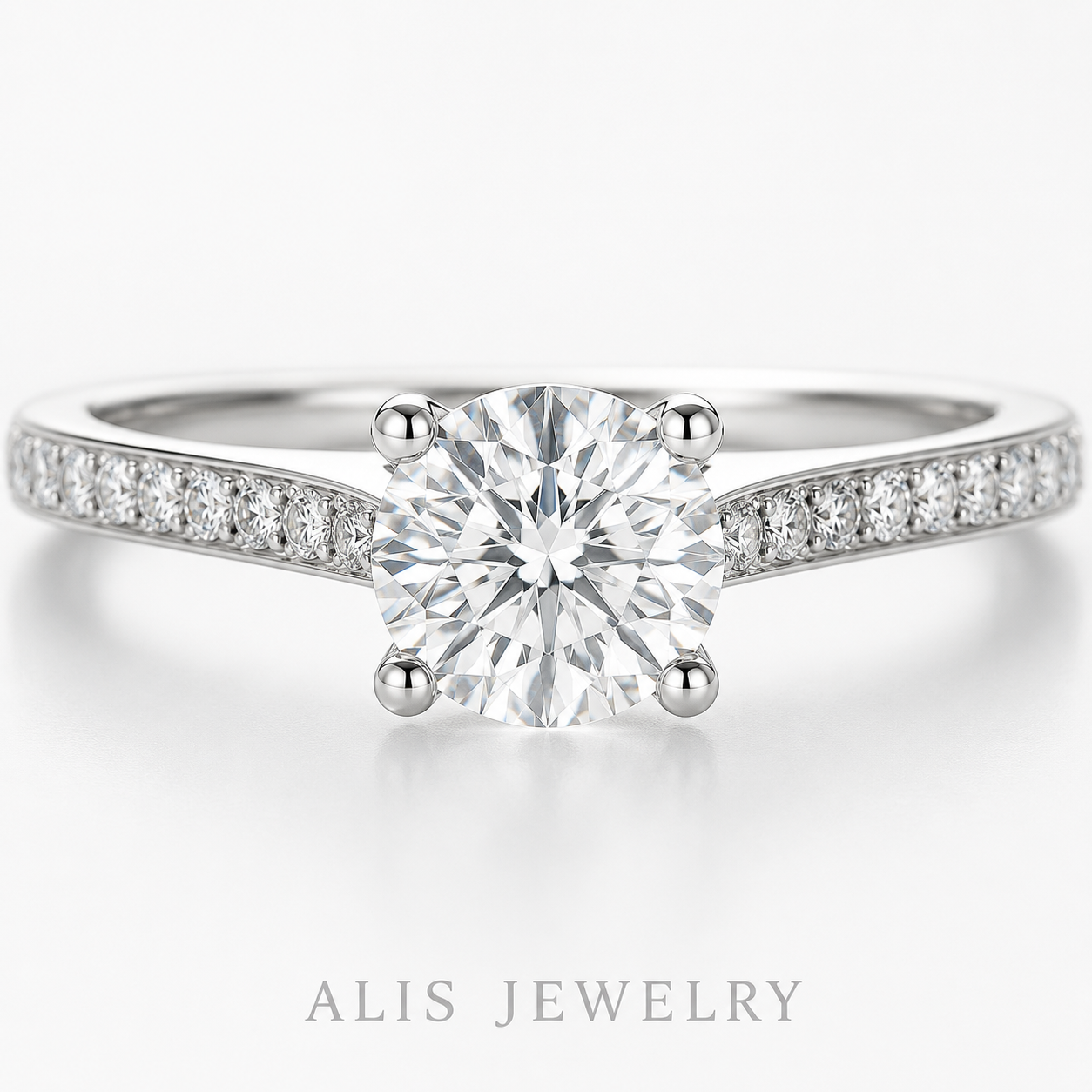 Bague argent 925 zircon - Alis Jewelry - gros plan / zoom