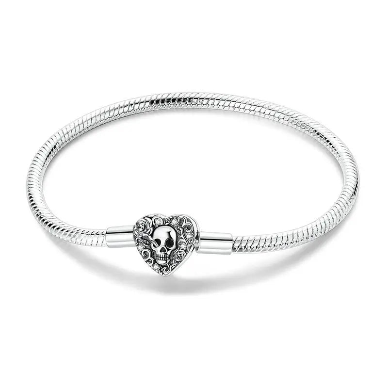 Silver Zircon Heart Bracelet