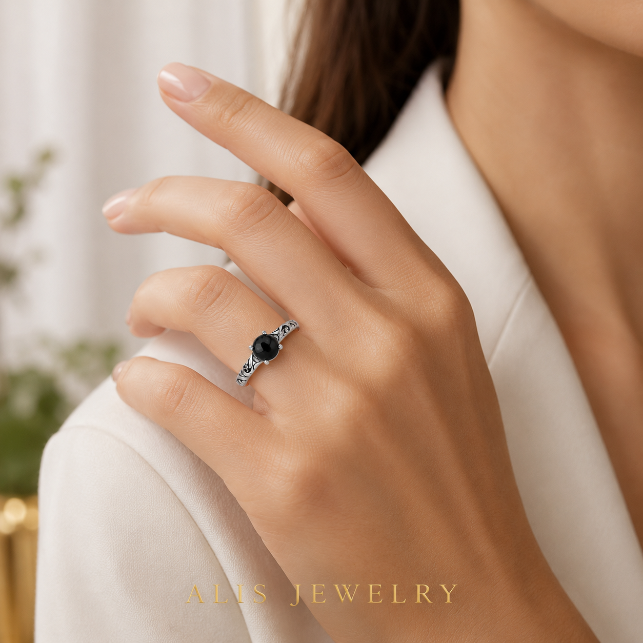 Silver Irregular Crystal Ring
