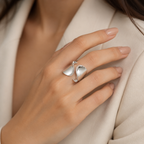 Bague ouverte minimaliste argent 925