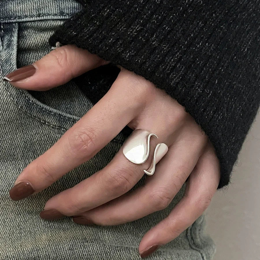 Bague ouverte minimaliste argent 925