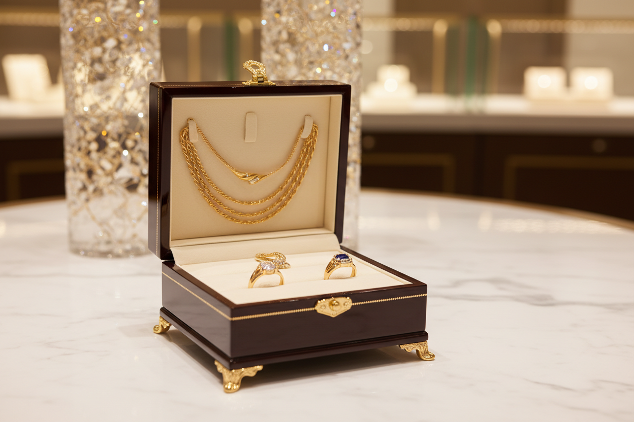Boîte à bijoux élégante