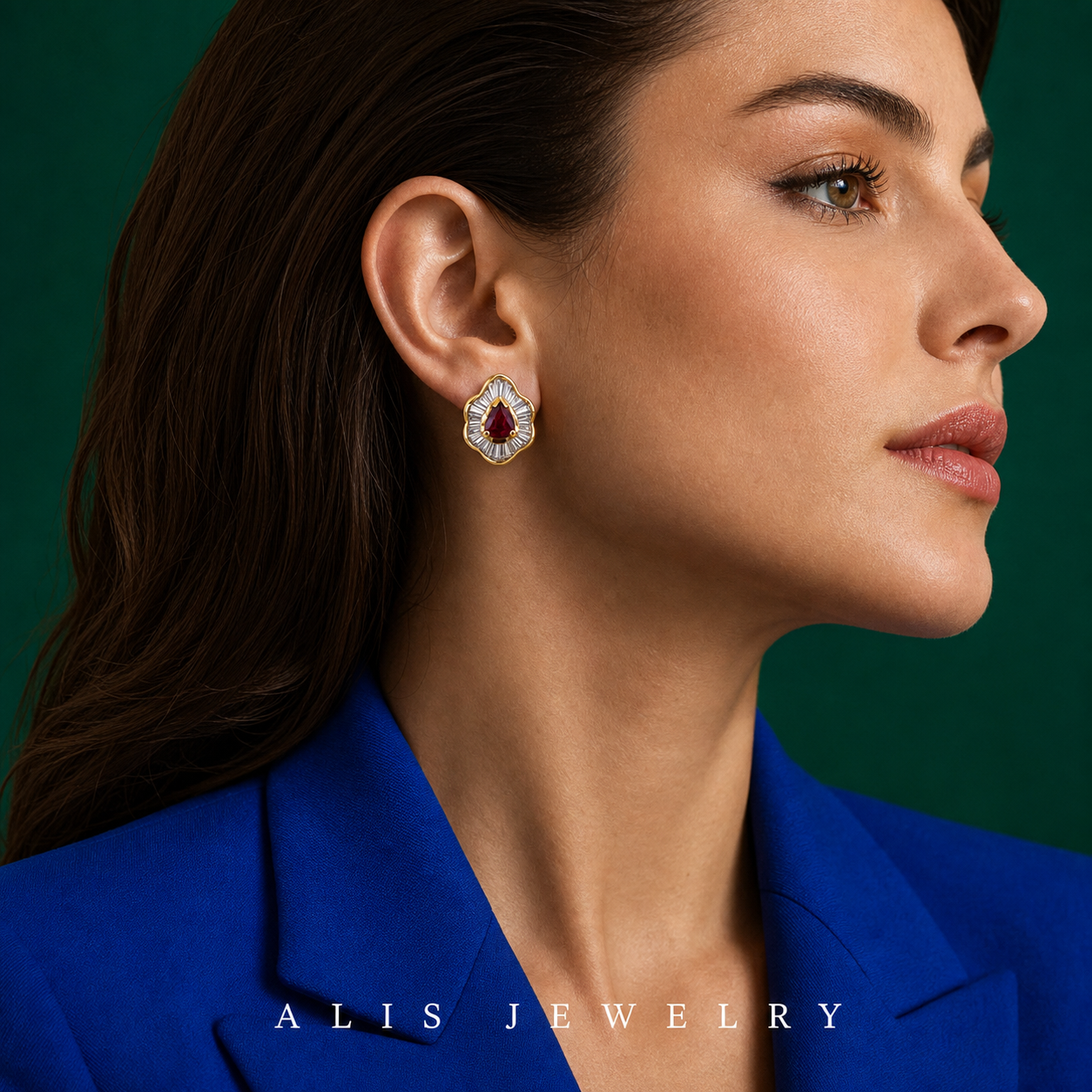 boucles d'oreilles cristal vintage scintillant