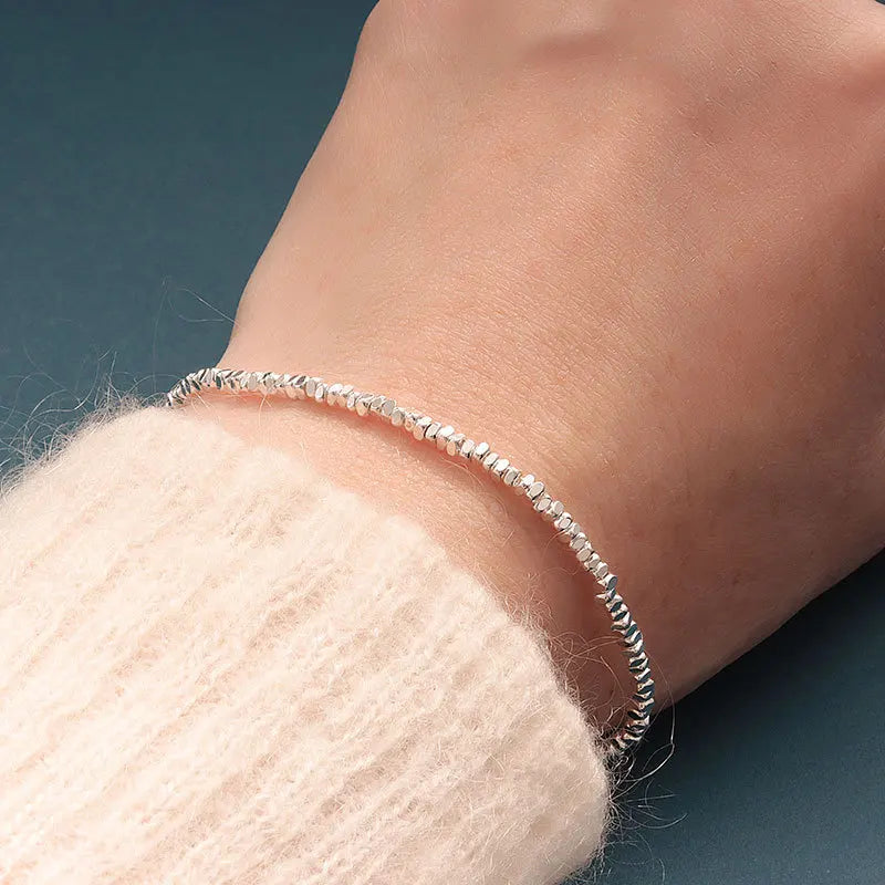 Bracelet chaîne irrégulière argent 925