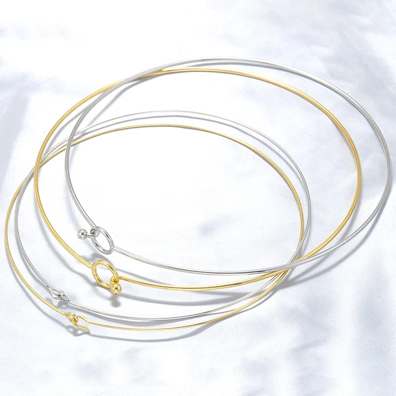collier ras-de-cou ajustable acier 316L - Alis Jewelry - vue produit