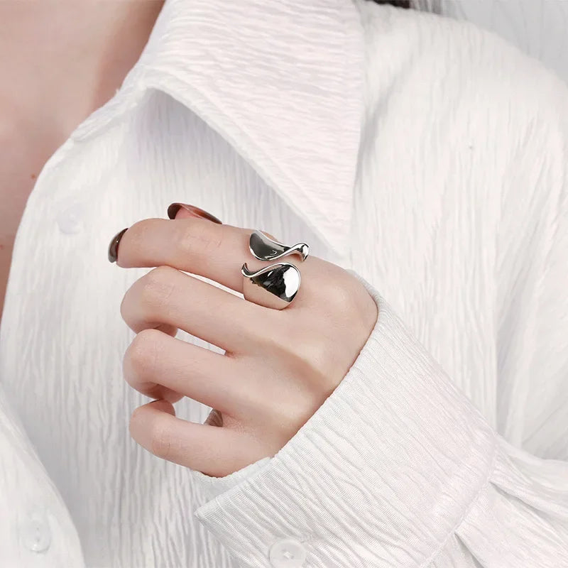 Bague ouverte minimaliste argent 925